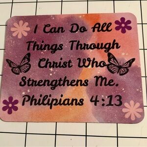 Inspirational Philippians 4:13 Mouse Pad